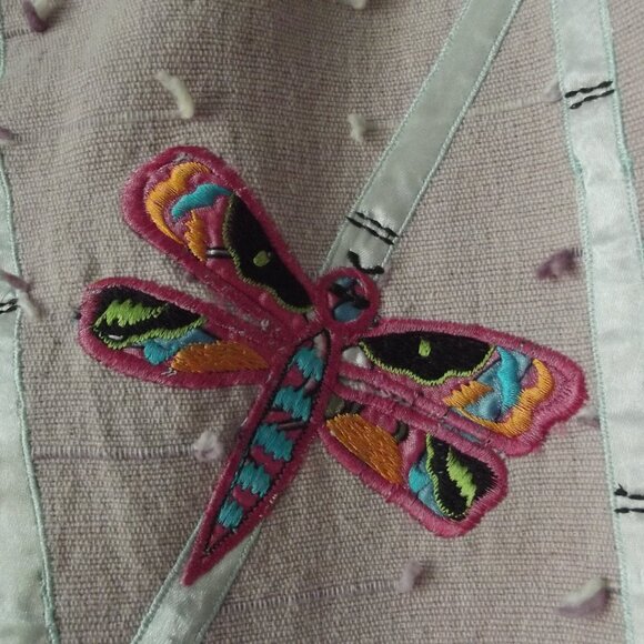 Vintage Jacket Daniel K NY Pink Cotton Jacket with Butterfly applique LARGE - Picture 4 of 15